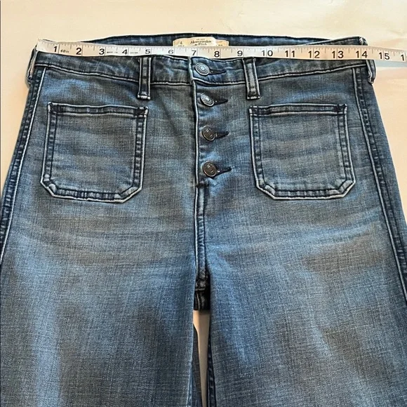 Abercrombie & Fitch Flare Leg High Rise Size 27 - Picture 4 of 16